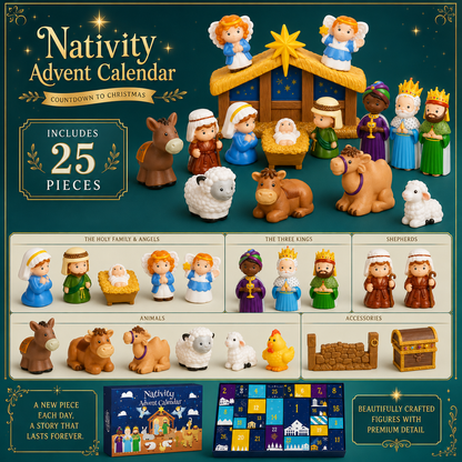 2026 Nativity Advent Calendar – 25-Piece Christmas Story Set for Kids
