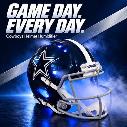 🏈 Dallas Cowboys Helmet Humidifier 💙 Blue Light & Mist — Bring Home the Game-Day Glow! 🔥🎁