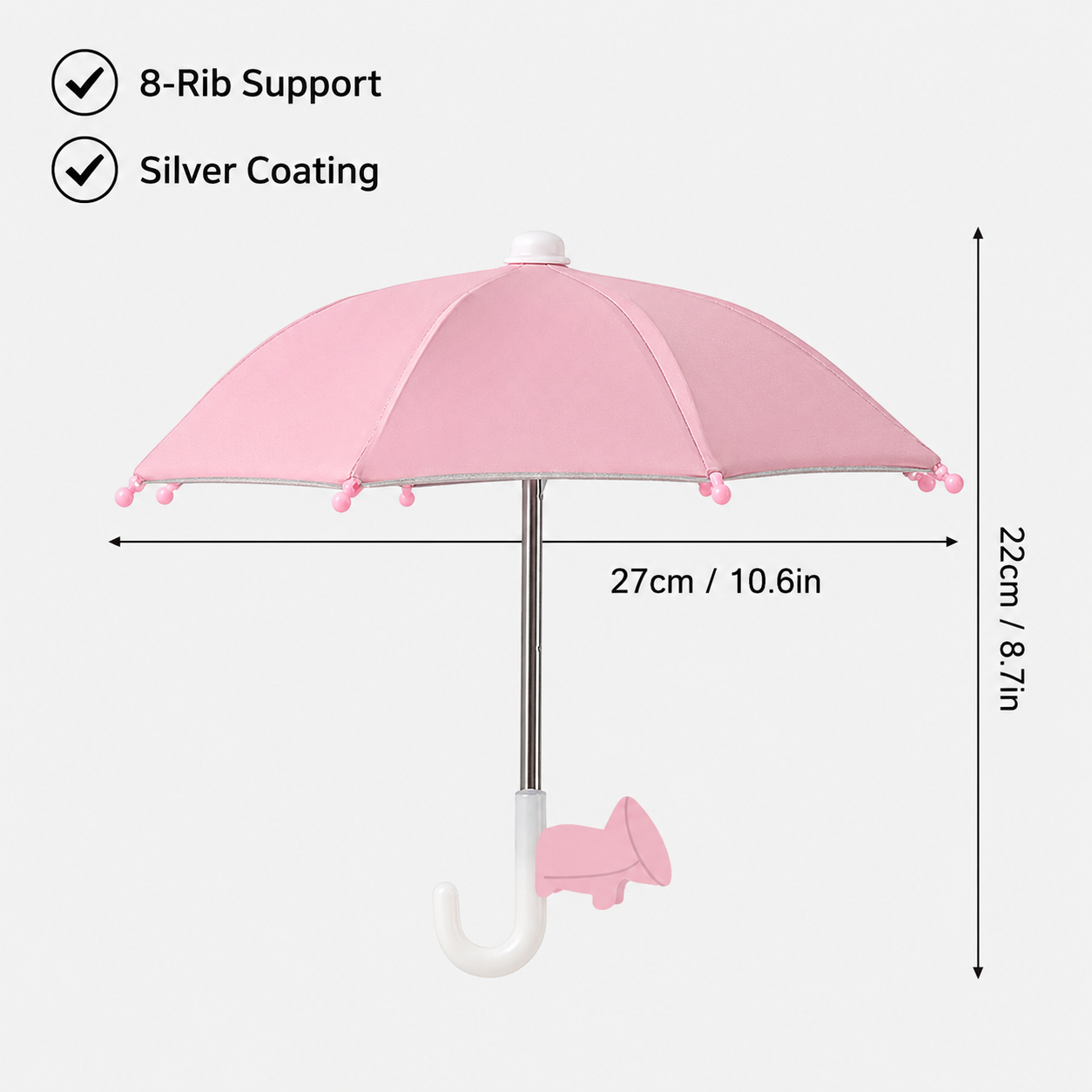 Mini Phone Umbrella Shade – Sun & Rain Protection for Smartphones