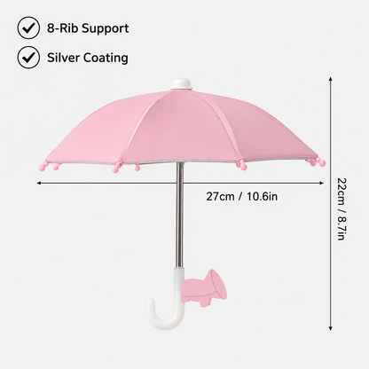Mini Phone Umbrella Shade – Sun & Rain Protection for Smartphones