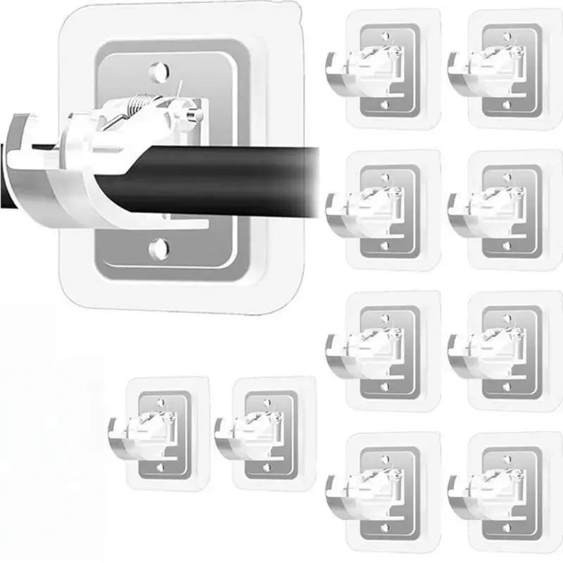 A set of 8PCS Curtain Rod Brackets with Clips-Multifunctional Adjustable Hook🪟