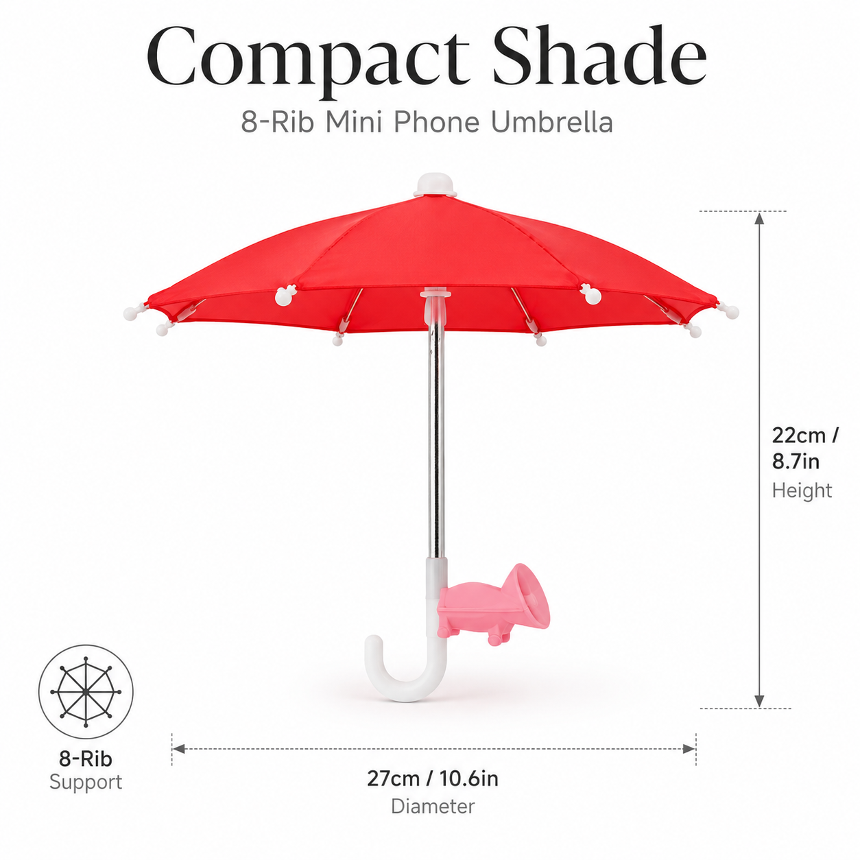 Mini Phone Umbrella Shade – Sun & Rain Protection for Smartphones