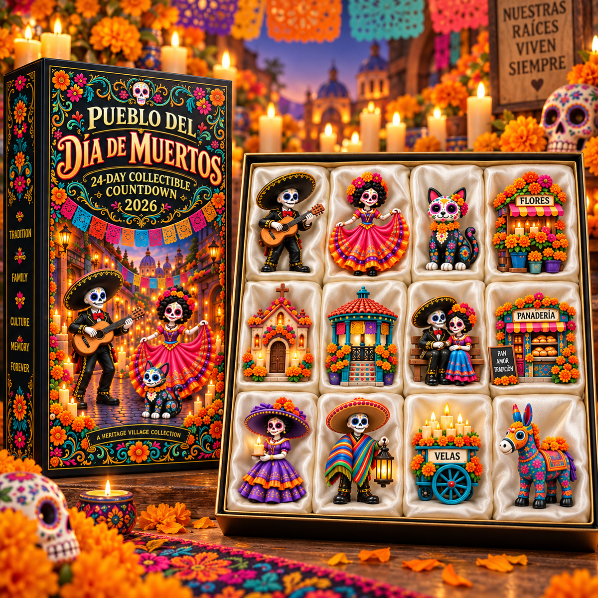💀🎉 Pueblo del Día de Muertos 2026 — 24-Day Collectible Village Countdown