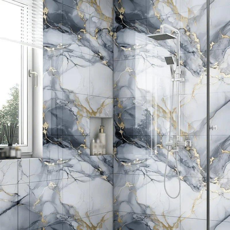 10 Pcs Marble Peel and Stick Waterproof Wall Panels🔥