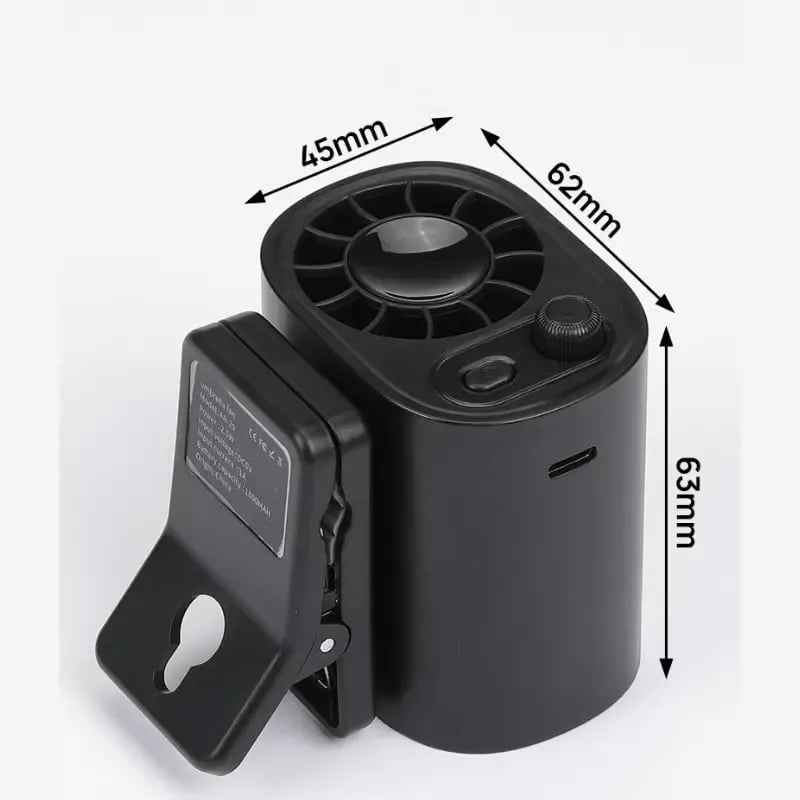 ❄️ Car Clip-On Fan with LED Display – Stay Cool Anywhere You Drive