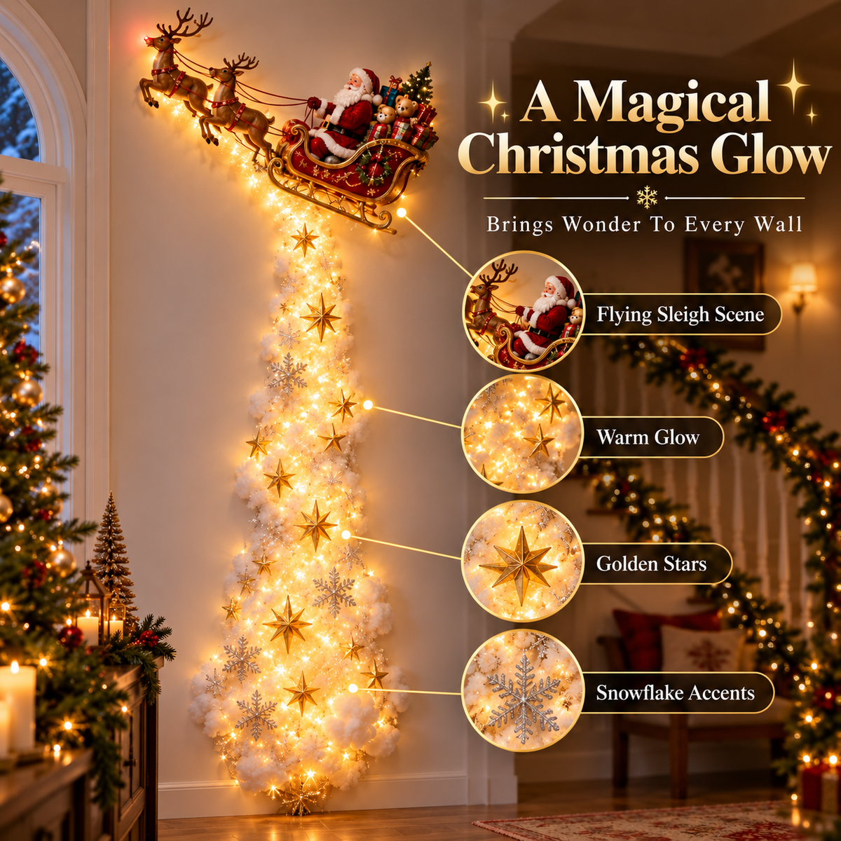 ✨Christmas Magic Trail Wall Light - A Little Christmas Magic, Right on Your Wall✨