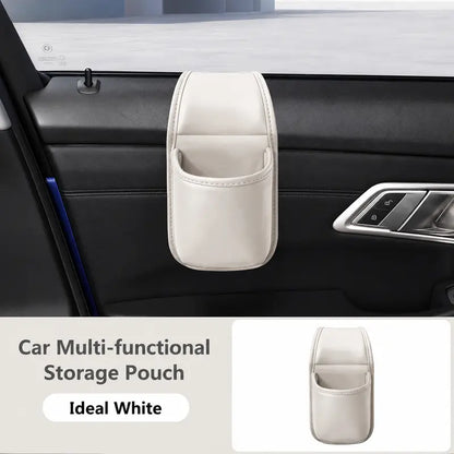 🚗 Slim Leather Car Door & Console Organizer Pocket