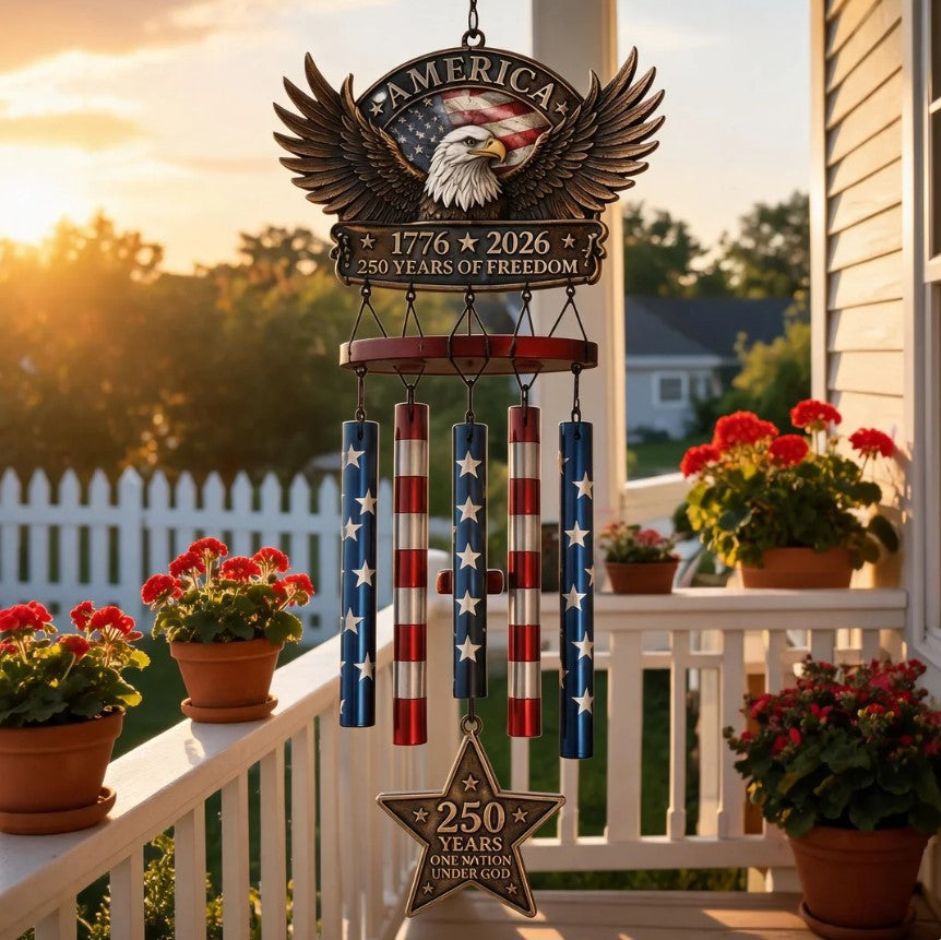 🇺🇸 250 Years of Freedom™ Commemorative Wind Chime | Limited Edition Patriotic Garden Decor 🦅
