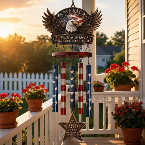 🇺🇸 250 Years of Freedom™ Commemorative Wind Chime | Limited Edition Patriotic Garden Decor 🦅