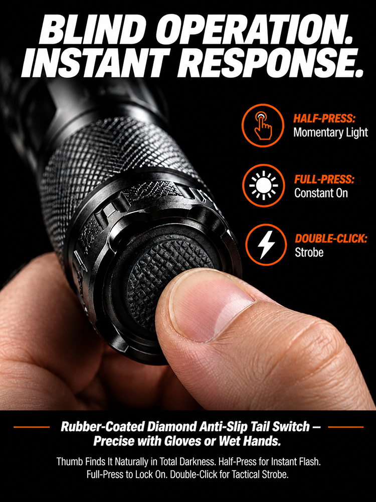[Night Vision Flashlight] Ultra-Bright White Laser Zoomable Flashlight