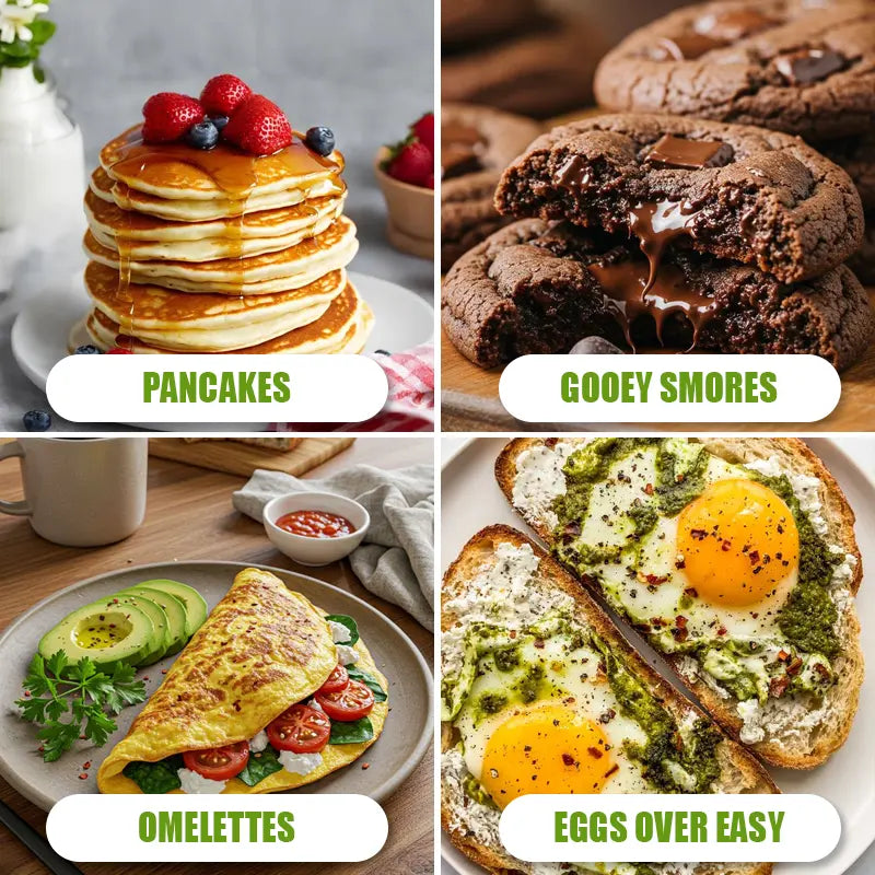 Double-Sided Non Stick Frying Pan Skillet - Non Stick Cookingware for Cook Both Sides, Omelet Easy, Pancake Ready, Suitable for Kitchen & Outdoor Use, Ideal Christmas & New Year Gift