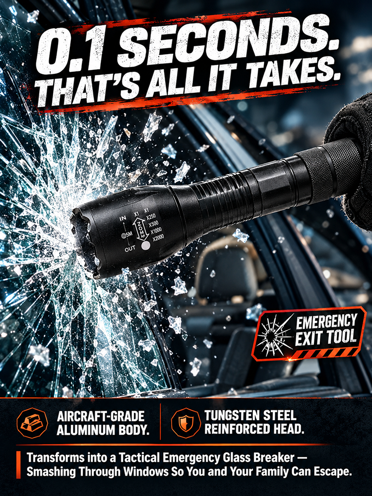 [Night Vision Flashlight] Ultra-Bright White Laser Zoomable Flashlight