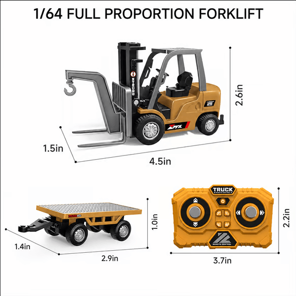 🚜 1:64 Premium Alloy Mini RC Construction Set