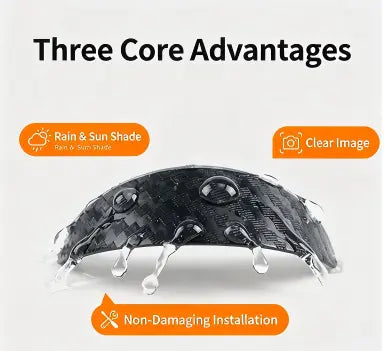 4pcs Car Rear‑View Camera Rain Shield, Soft PVC Sun Shade Cover, Waterproof Protector Hood for Reversing Backup Camera, Rain‑Proof Visor Accessory for Car Side & Rear Camera