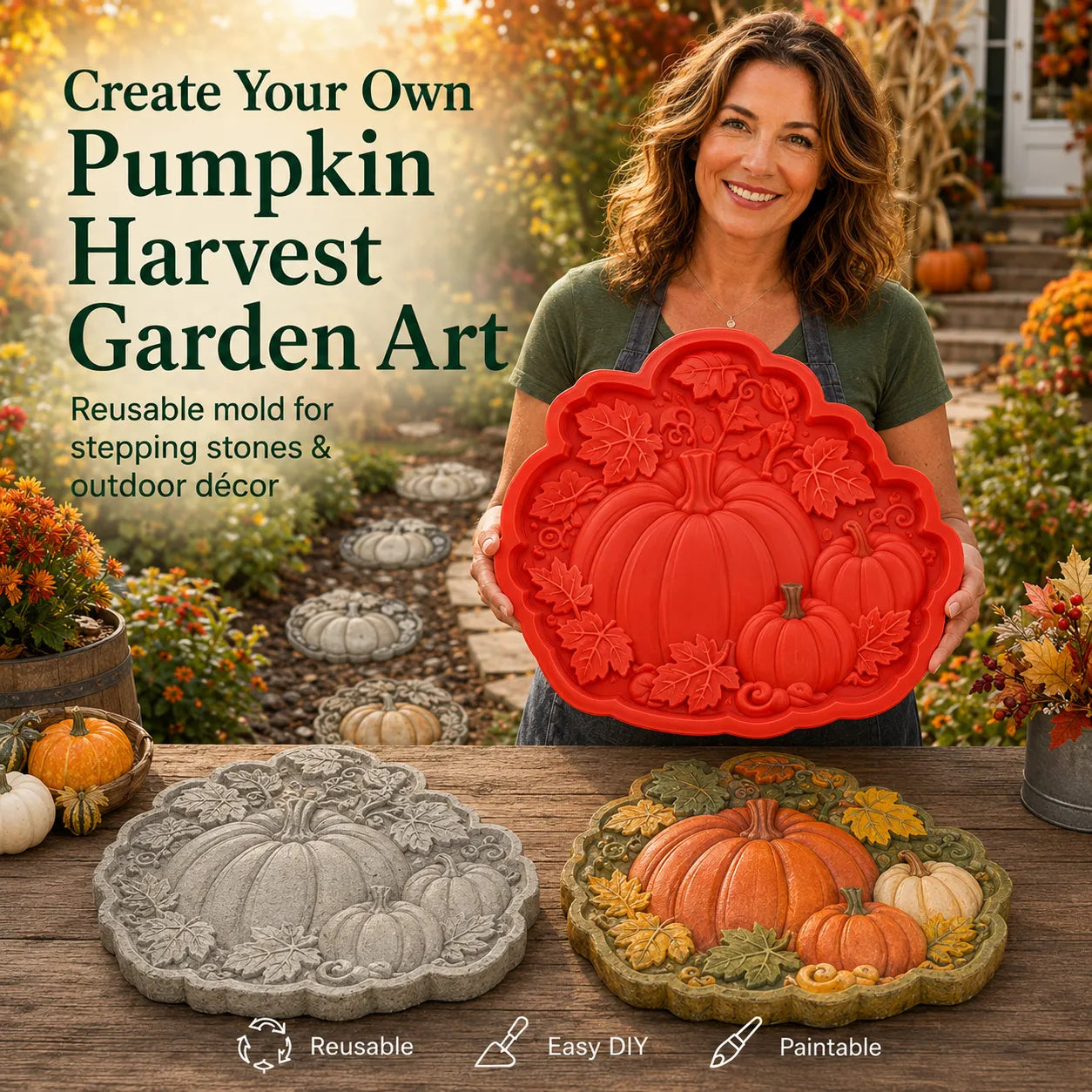 🌻 Reusable Garden Art Mold – Make Your Garden Truly One of a Kind