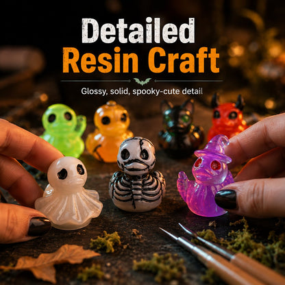 🔥Last Day 50% OFF - 🎃 20PCS Glow-In-Dark Tiny Spooky Resin Decorations