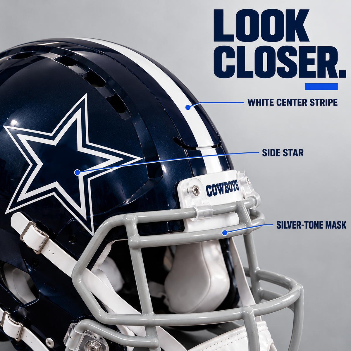 🏈 Dallas Cowboys Helmet Humidifier 💙 Blue Light & Mist — Bring Home the Game-Day Glow! 🔥🎁