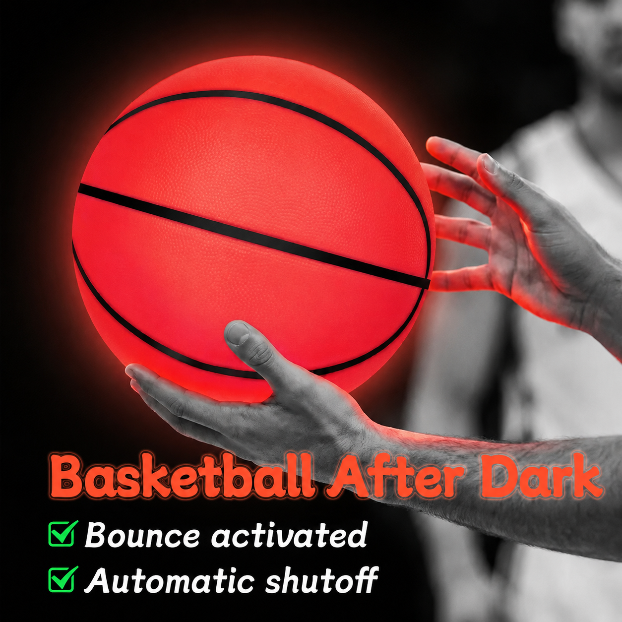 Light Up LED Basketball - Glow in the Dark (Official Size 7)