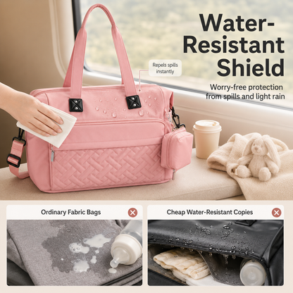 ✨ Chic Quilted Waterproof Large Capacity Travel & Lunch Tote Bag