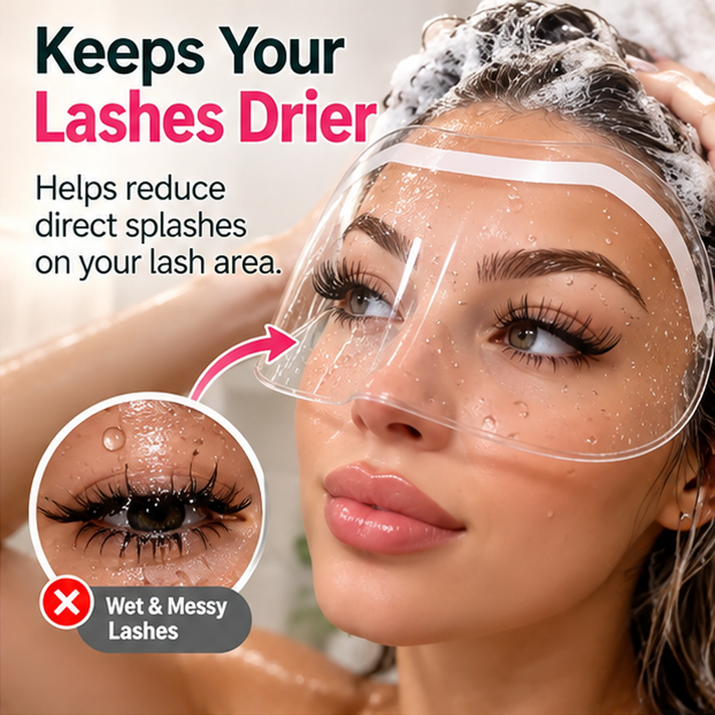 💧 Transparent Hair Washing Face Shield – Help Keep Shampoo & Splashes Away from Your Face 🚿