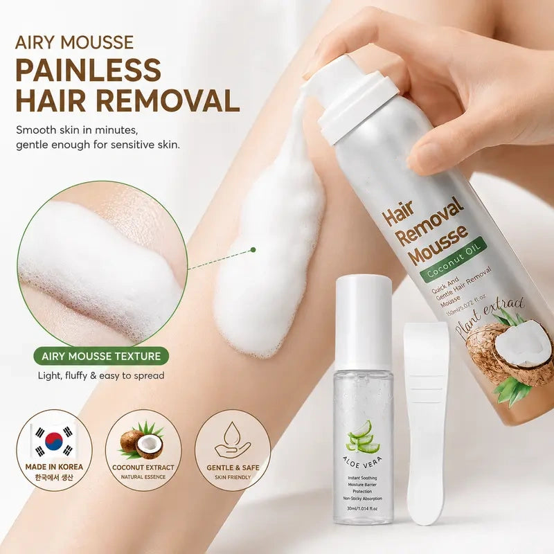 Bikini Pain-Free Hair Removal Cream for Sensitive Skin,Gentle Citrus Sensitive Skin Hair Removal Cream&Spray