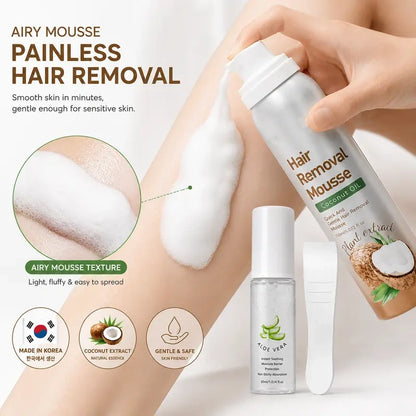Bikini Pain-Free Hair Removal Cream for Sensitive Skin,Gentle Citrus Sensitive Skin Hair Removal Cream&Spray