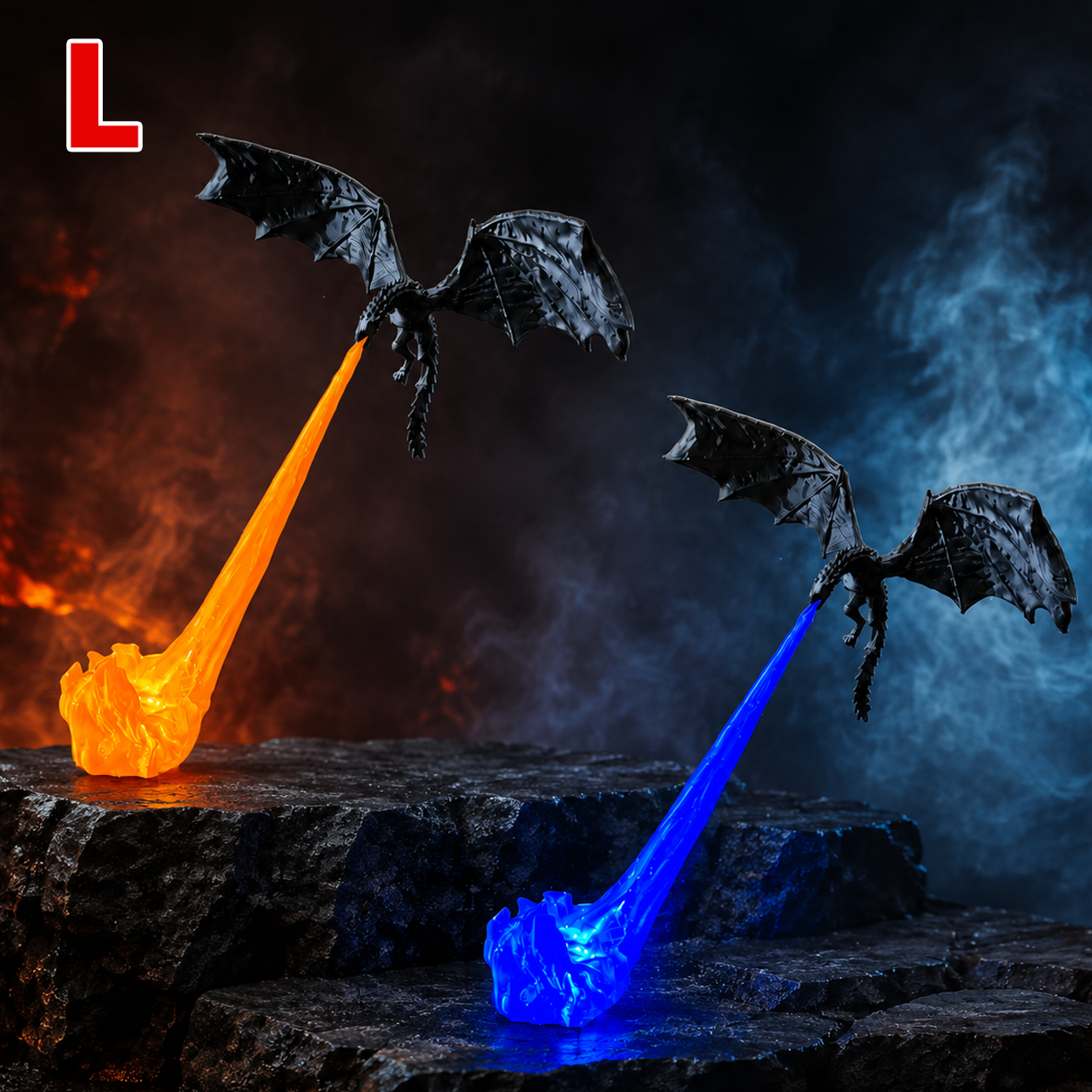 🐉 Fire-Breathing Dragon Book Nook Light – LED Fantasy Bookshelf Decor ✨