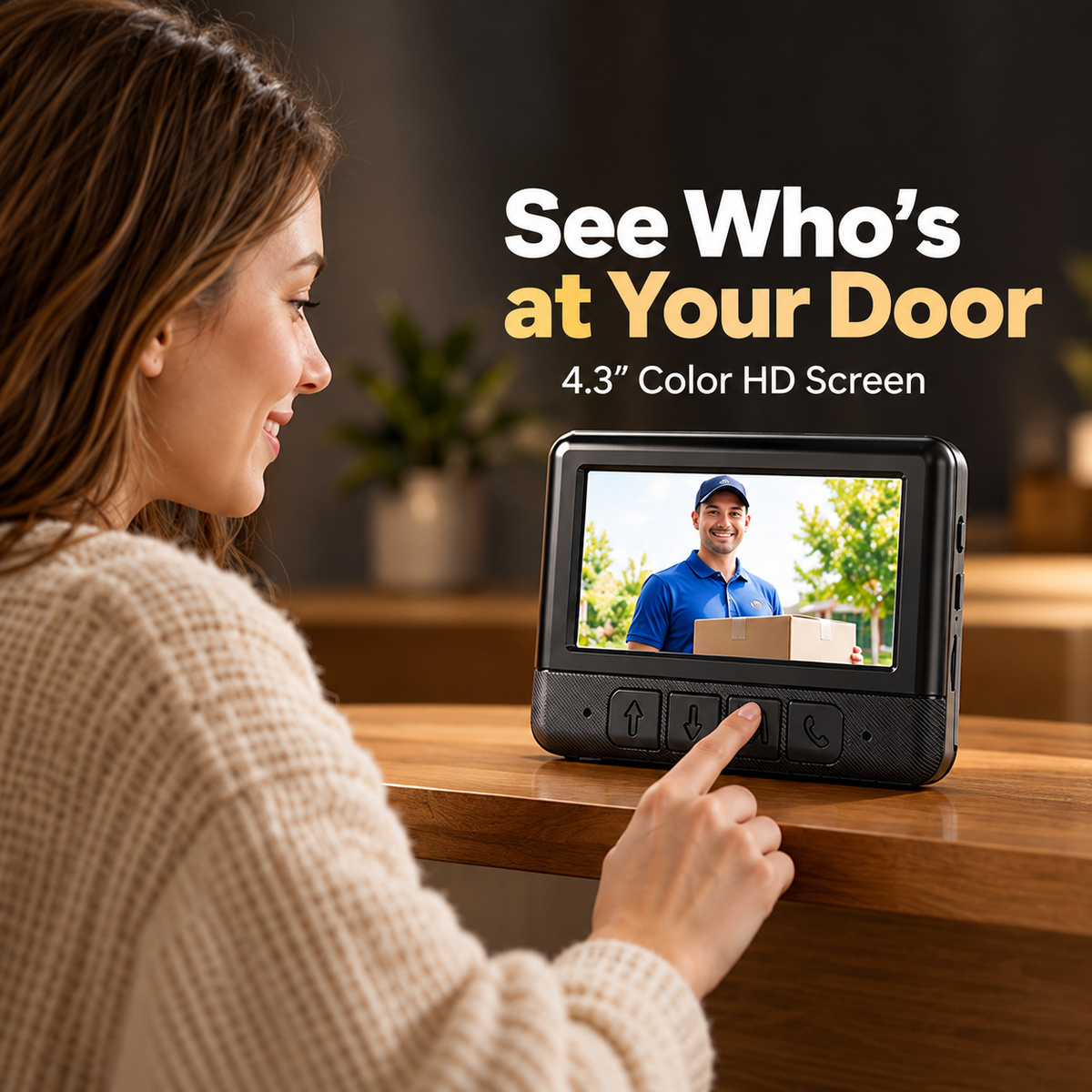 🚪 X6 Wireless Video Doorbell – No WiFi Required, 4.3" Color Screen & Two-Way Communication