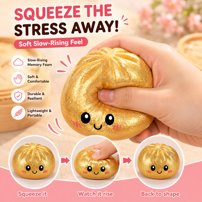 Cute Dumpling Squeeze Toy with Steamer