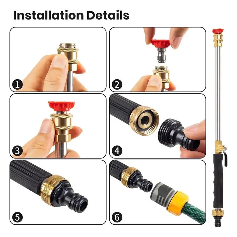 🔥LAST DAY 55% OFF - Jet Nozzle Power Washer for Garden Hose