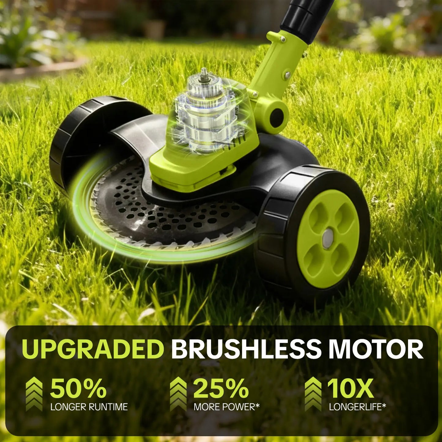 🌿 21V Cordless 3-in-1 Grass Trimmer – Edger & Mini Mower Kit