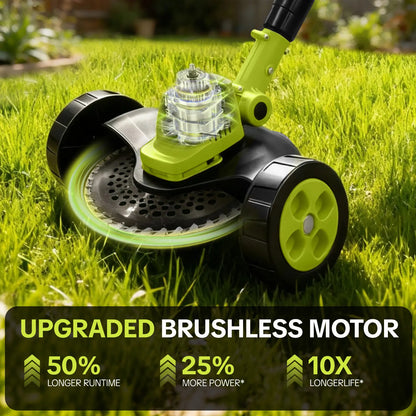 🌿 21V Cordless 3-in-1 Grass Trimmer – Edger & Mini Mower Kit
