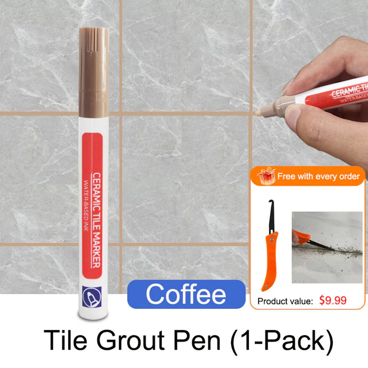 🔥 BUY 2 GET 1 FREE✨Anti-Mold Waterproof Tile Grout Pen