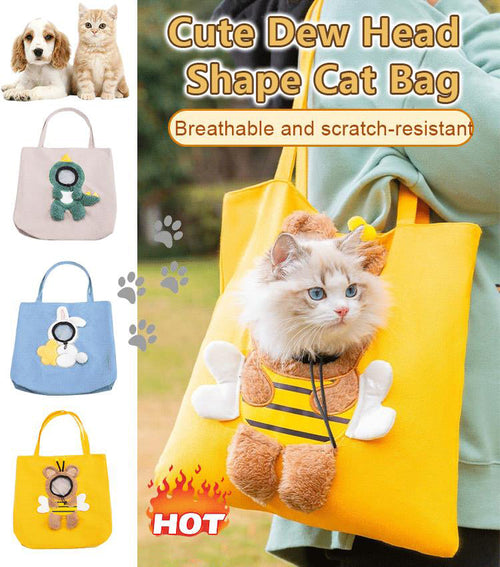 🐾 Cute Head-Out Pet Carrier Bag for Cats & Small Dogs