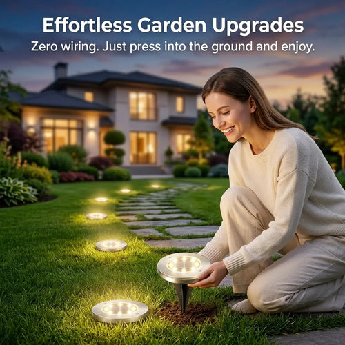 ✨🏡8-LED Solar Garden Lights – Waterproof Outdoor Pathway Decor