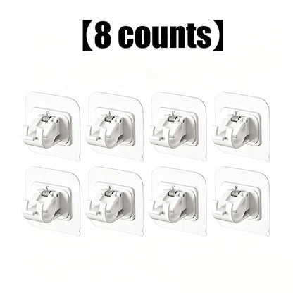 A set of 8PCS Curtain Rod Brackets with Clips-Multifunctional Adjustable Hook🪟