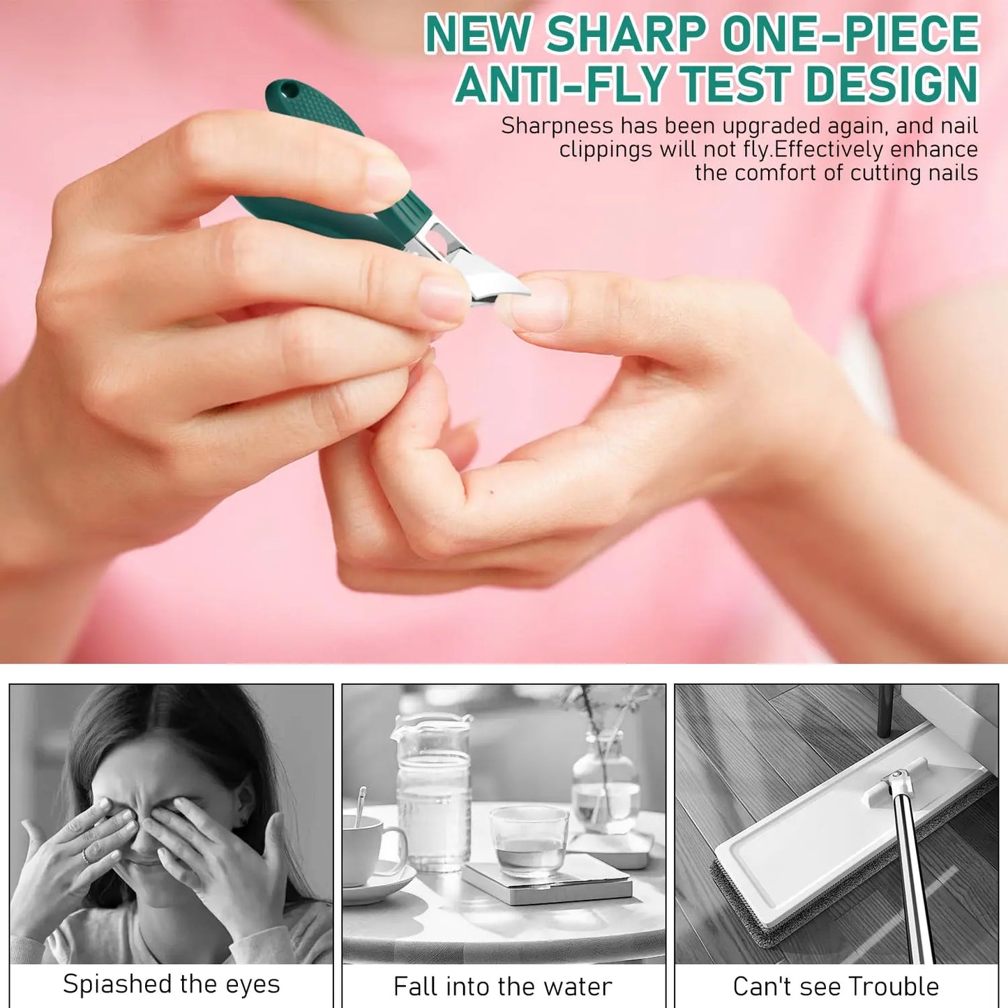 ✨ 3PCS Slanted Nail Clipper Set – Clean & Effortless Cutting
