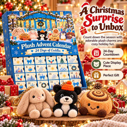 🎄24 Days of Cuddles Advent Calendar – 24 Mini Plush Charms for Christmas 🎄 (Same as the Product Shown in the Video)