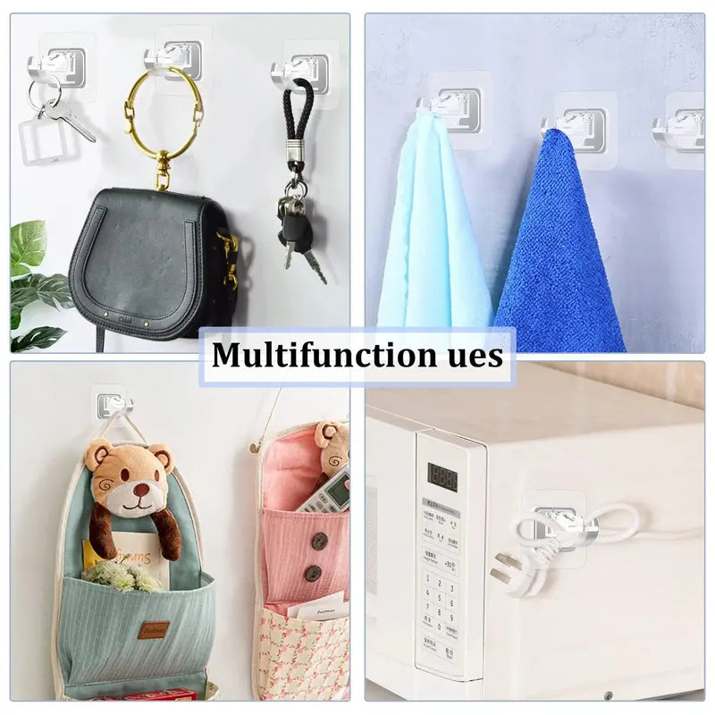A set of 8PCS Curtain Rod Brackets with Clips-Multifunctional Adjustable Hook🪟