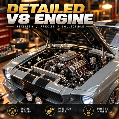 🔥TODAY 49%🏎️ 1967-Inspired GT500 Fastback DIY Model Car Kit – Build & Display