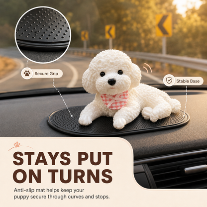 ✨ Squishy Poodle Car Dashboard Ornament | Cute Stress