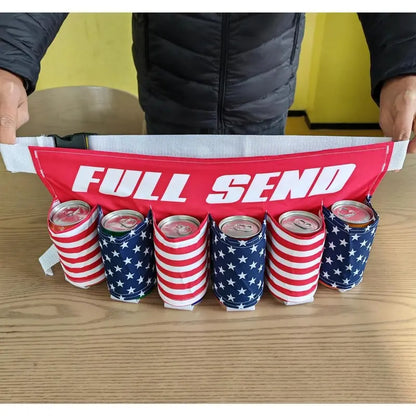 Novelty Beer Belt Holster (6-Pack) – Adjustable Belt – A Must-Have for BBQs and July 4th Parties
