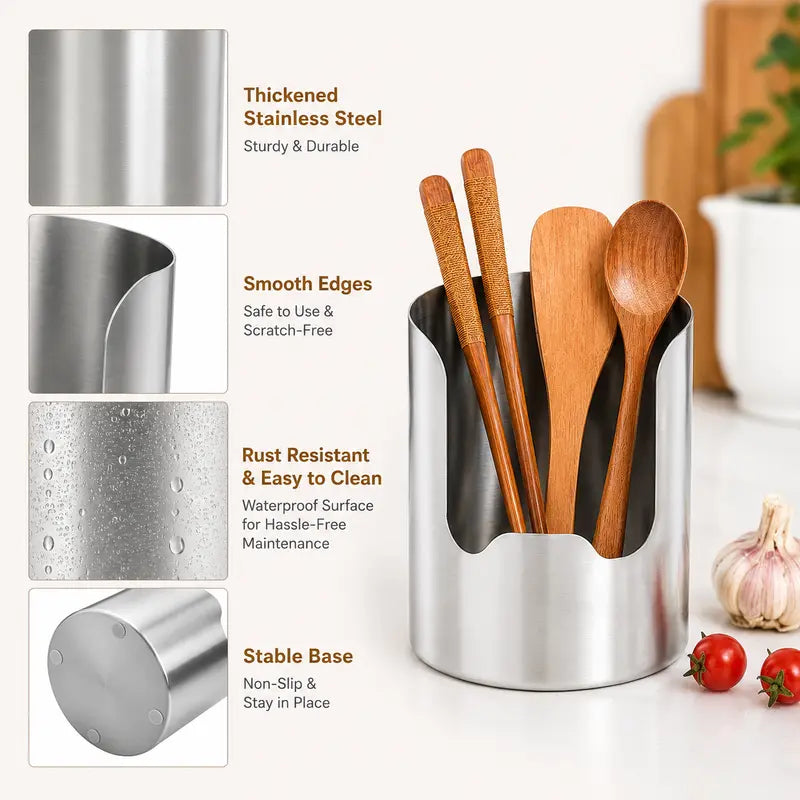 Stainless Steel Cooking Utensil Holder