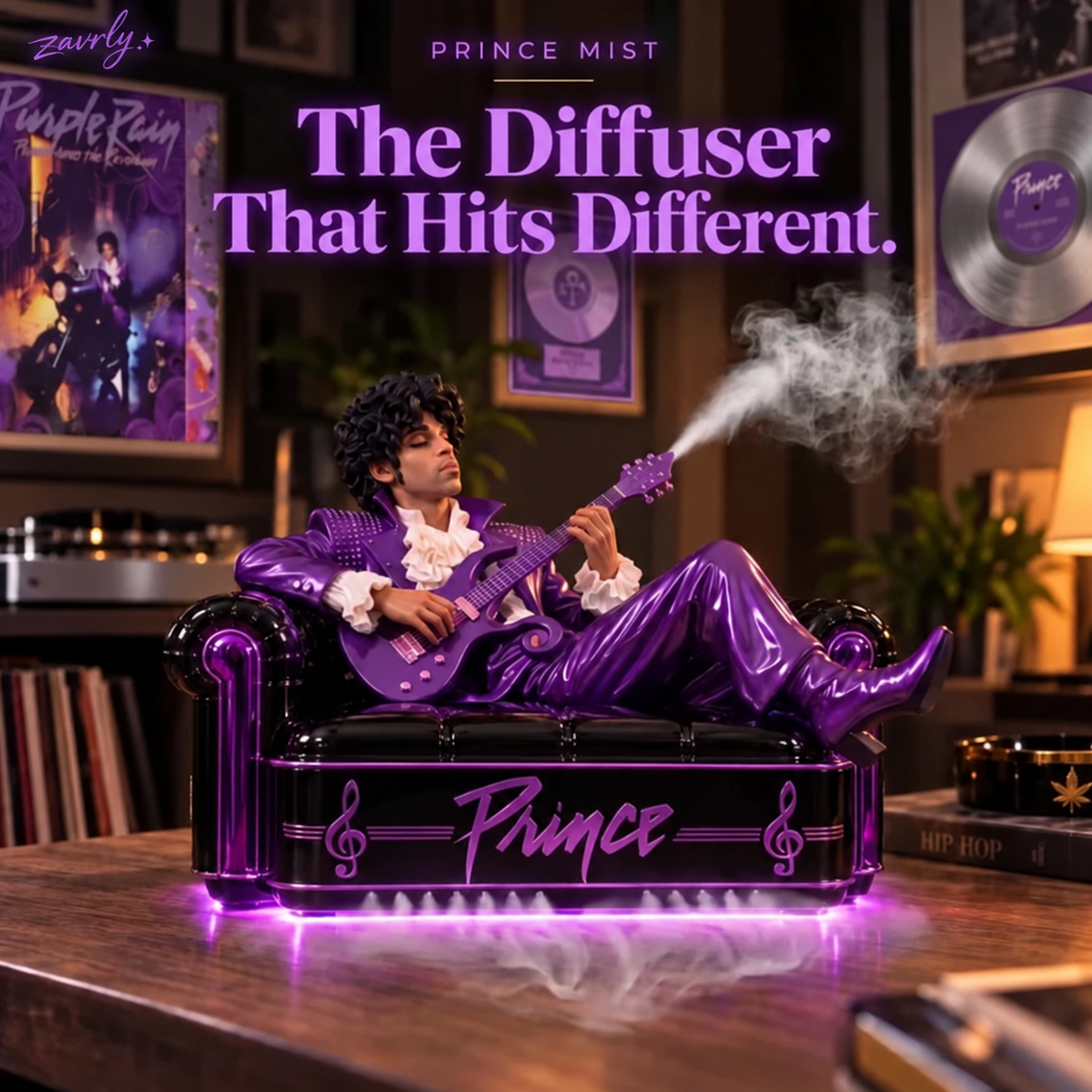 💜🎸 Prince Mist – Music-Inspired Guitar Diffuser & Collectible Decor