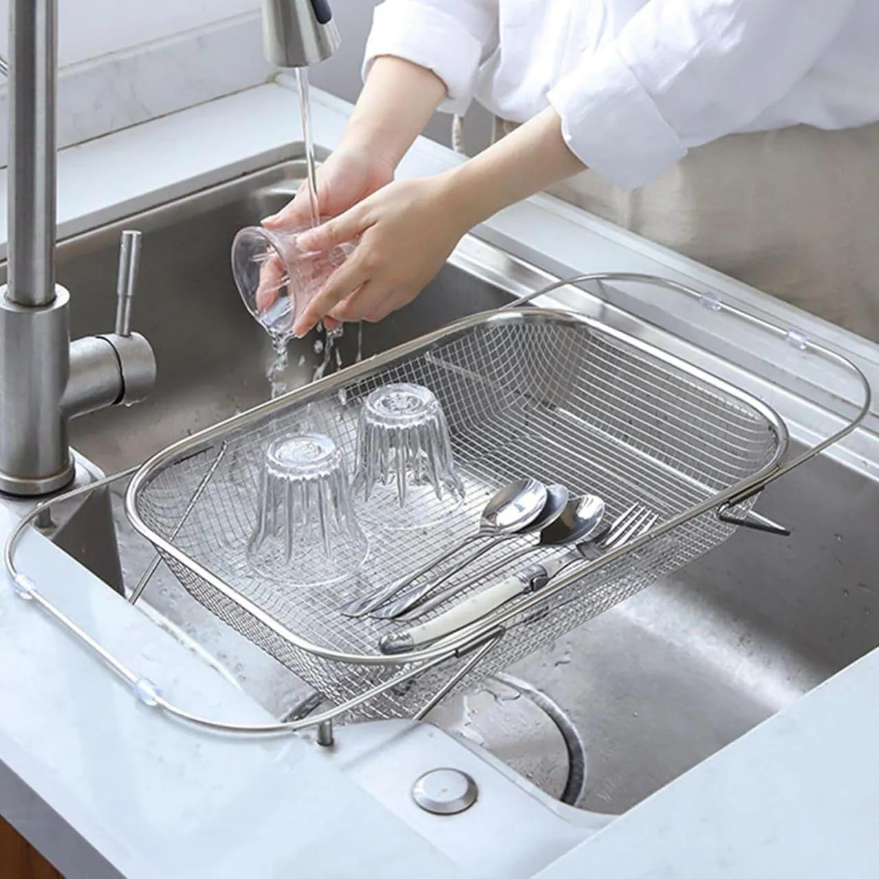 🔥50% OFF TODAY💦 Expandable Over-the-Sink Strainer Basket
