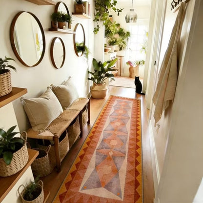 Washable Bohemian Runner Rug