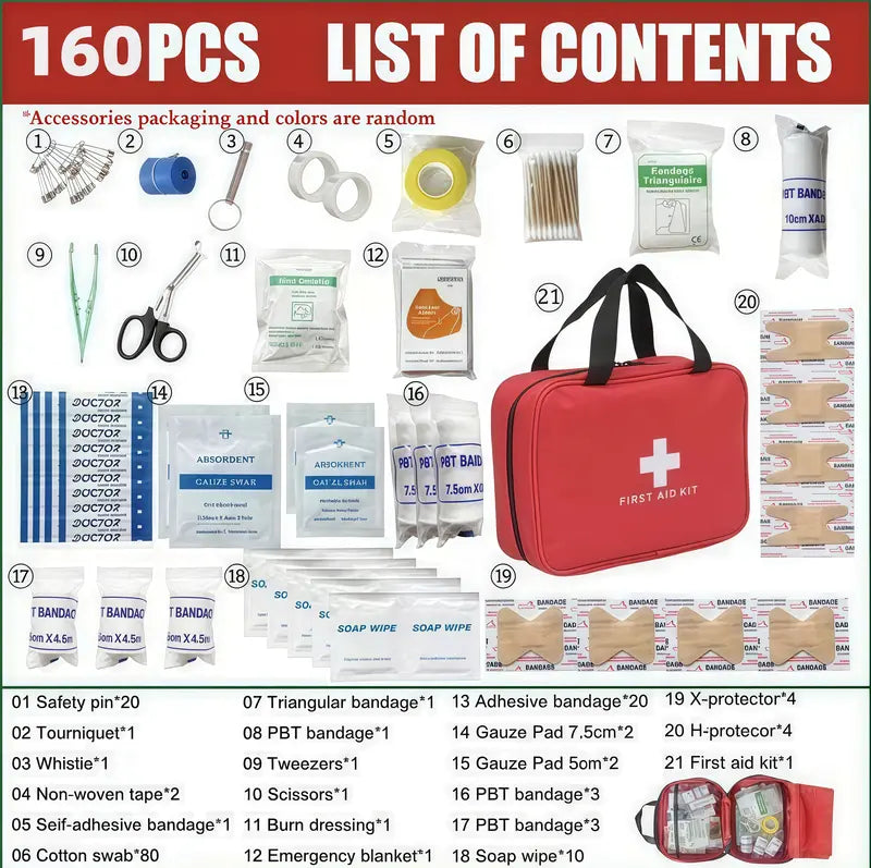 🚨 Waterproof First Aid Kit – Compact Emergency Kit For Home, Car & Outdoor