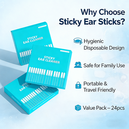 💦 Sticky Ear Cleaning Sticks – Gentle Visible Earwax Pickup👂