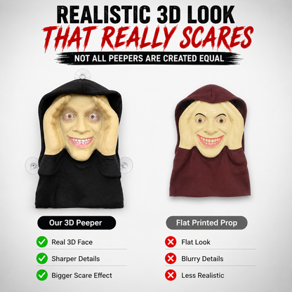 Creepy Realistic Mask for Halloween Jump Scares & Window Pranks