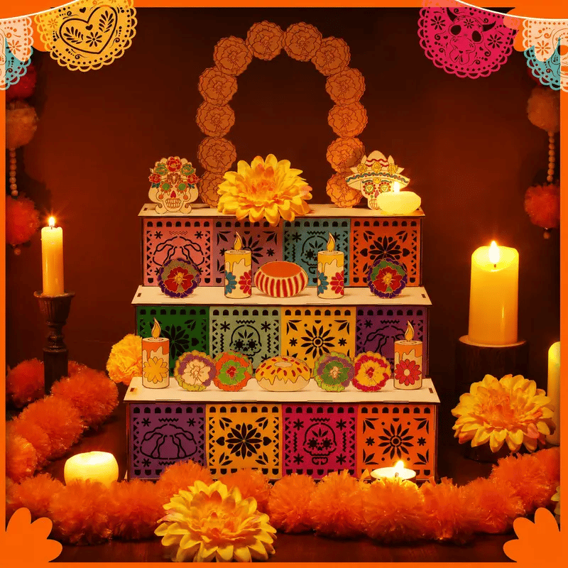 🔥 LAST DAY 49% OFF 🎃 Día de Muertos Wooden Ofrenda Altar 🏵️ Buy 2 Free Shipping